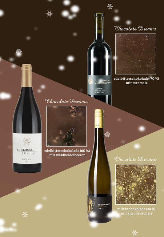 Genusspaket 08: wein + schokolade hoch 3